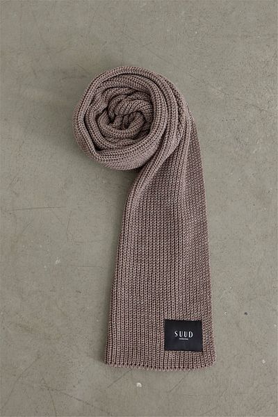 Suud Collection Nerzfarbener, schlichter Strickschal
