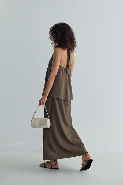 Suud Collection Φούστα Serena Brown Flared