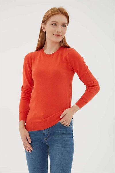 Fashion Friends Pulover cu gât roșu portocaliu
