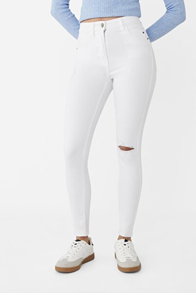 Fashion Friends Λευκό τζιν παντελόνι