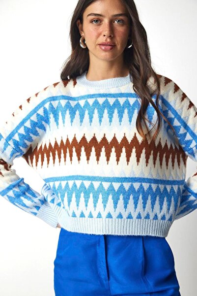 Fashion Friends Pulover cu model albastru