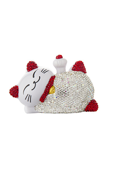 LUCKY CAT Şans Kedisi Sallanan Pati Güneş Enerjili Araç Süsü / Keyif Lucky Ca...