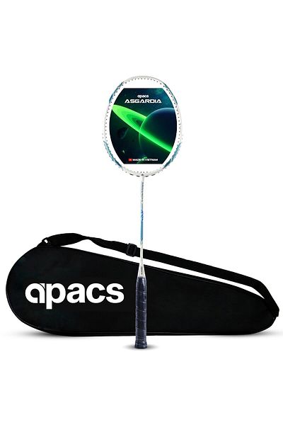 Apacs مضرب تنس الريشة Asgardia Control | خفيف الوزن للغاية 73 جرامًا | جرافيت ياباني | مضرب بدون أوتار | قبضة G2