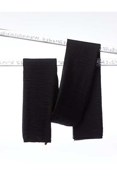 Kayra Mini Monogram Jakarlı Viskon Dokuma Şal Siyah