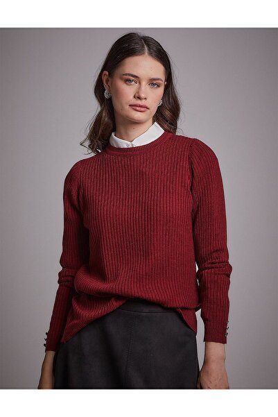 Kayra Μπλούζα με λαιμόκοψη μπορντό