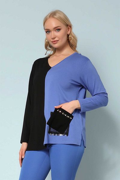Two Mail Μπλούζα Cobalt Color - Δύο σχέδια