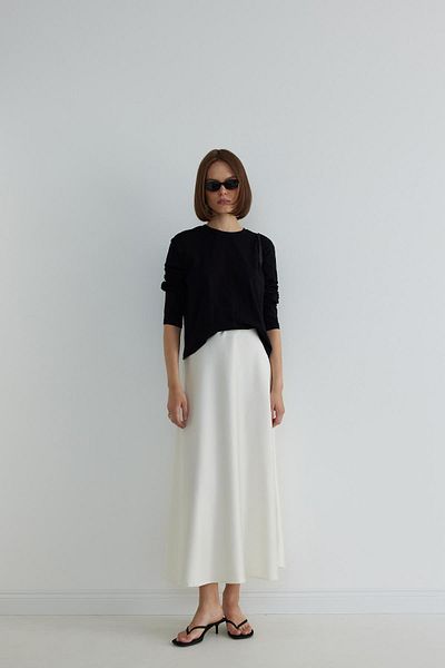 Suud Collection Атласна спідниця екрю