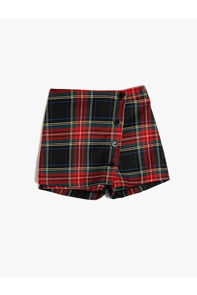 Koton Button Detailed Double Breasted Short Skirt - Elastic Waist
