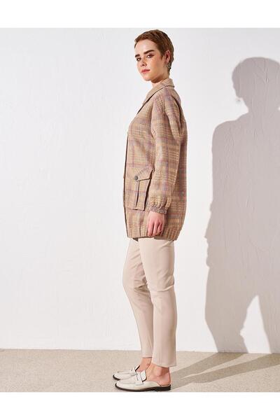 Kayra Μπουφάν με μεταλλικό κουμπί με λεπτομέρεια σε πράσινο χρώμα