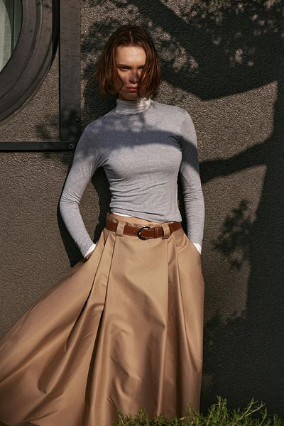 Suud Collection Обемна дълга пола Camel Ball