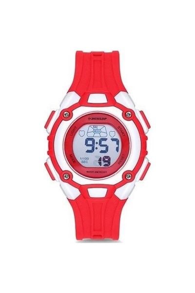 DUNLOP Waterproof Dun-403-g09 Red Digital Kids Wristwatch