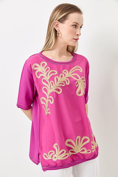 Two Mail Embroidery Detailed Knitwear ORKIDE