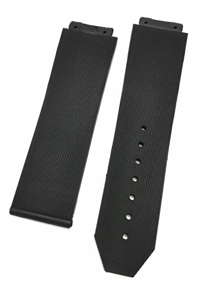 MercanSaat Hublot Big Bang Classic Fusion Uyumlu Siyah Silikon Saat Kordonu