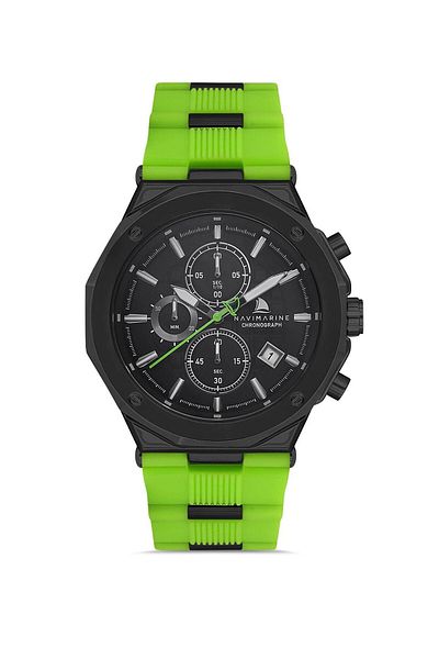 Navimarine Hh03 Chronograph Silicone Green Men's Wristwatch