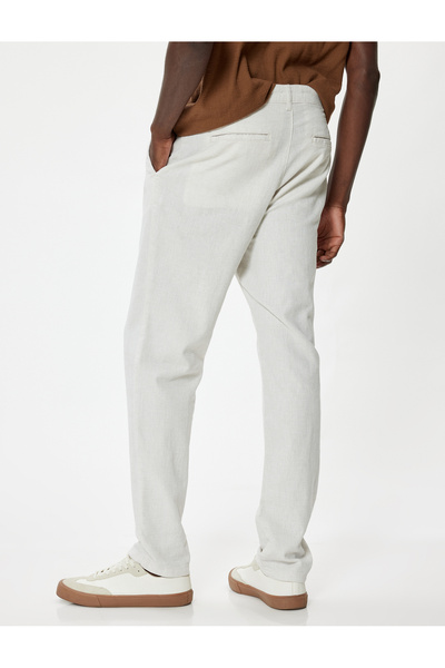 Koton Chino Linen Trousers - Pocket Detail and Buttons