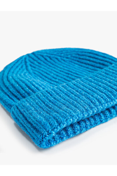 Koton Lastikli Örgü Bere Kenarları Katlı