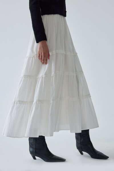 Suud Collection Ekru Era Kat Kat Etek