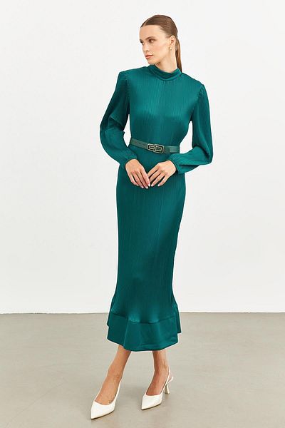 Setre Rochie cu curea de lungime midi cu pliuri de ulei