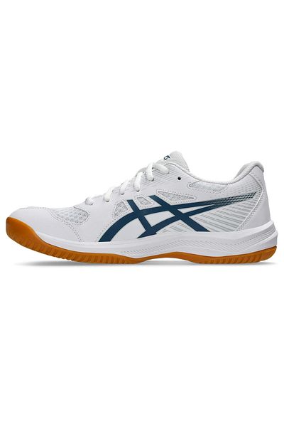 Asics Upcourt 6 ανδρικά λευκά παπούτσια βόλεϊ 1071A104-100