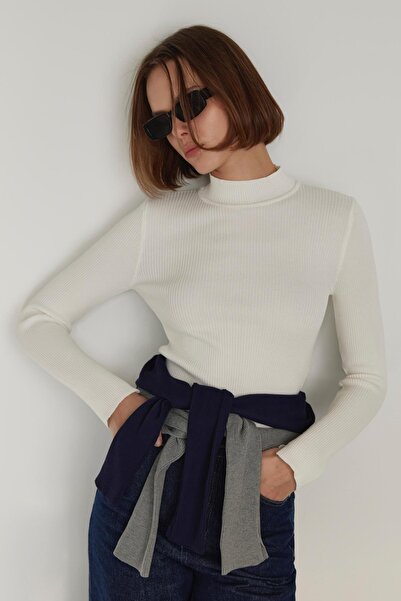 Suud Collection White Jane Fisherman Knitwear Body