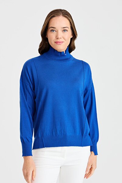 Two Mail Nervürlü Bluz Saks