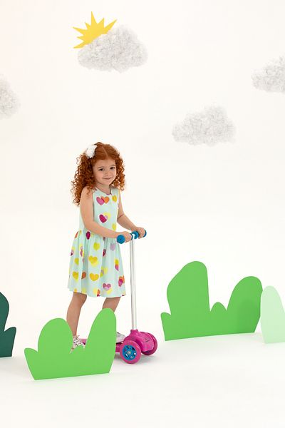 U.S. Polo Assn. Girl's Water Green Sleeveless Knitted Dress 50266731 -Vr083