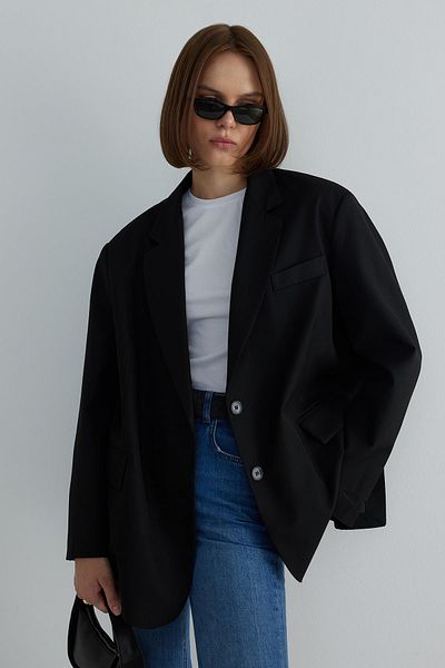 Suud Collection Fekete férfias blézer dzseki