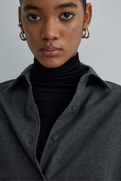 Suud Collection Smoked Jil Cotton Basic Shirt