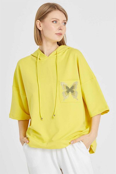 Two Mail Butterfly Blouse Yellow