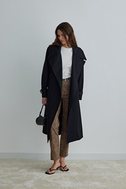 Suud Collection Trenčkot Black Rowe Gabardine