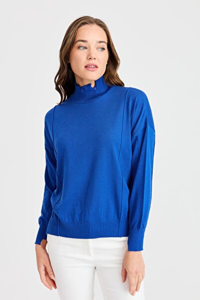 Two Mail Nervürlü Bluz Saks