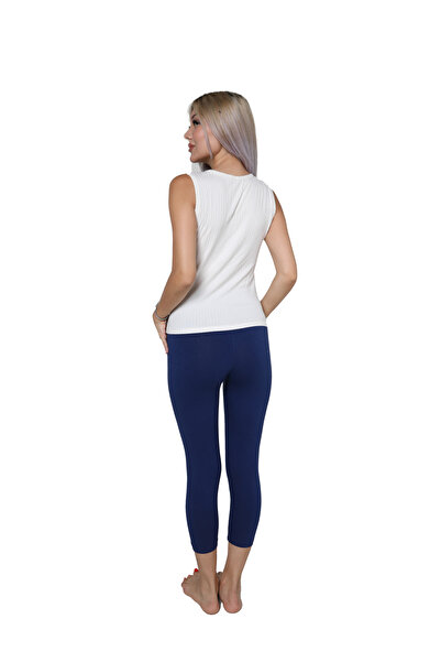 Akbeniz Women's Knee Length Leggings 5919 - Combed Cotton