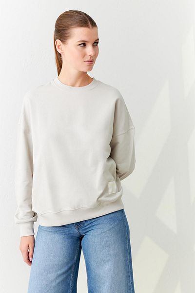 Setre Mini hanorac cu mânecă lungă Stone Color - Decolteu, Detaliu imprimat
