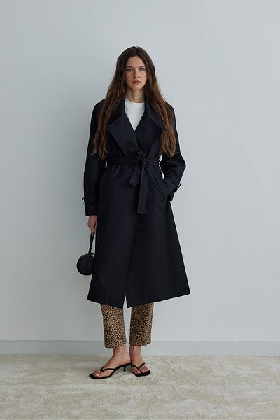 Suud Collection Trenčkot Black Rowe Gabardine
