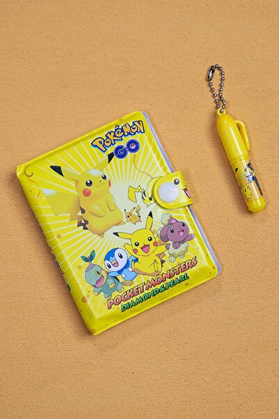 Piraye Gift Pokemon Desenli Mini Not Defteri Ve Tükenmez Kalem Set