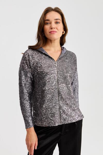 Two Mail PAYET DETAYLI HIRKA Koyu Gri