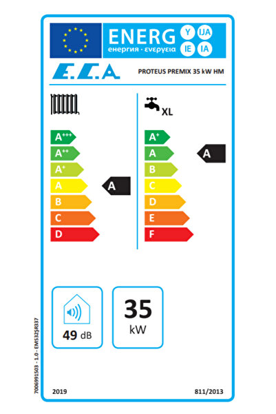 Eca Proteus Premix 35/35 Kw (30.000 Kcal) Tam Yoğuşmalı Kombi
