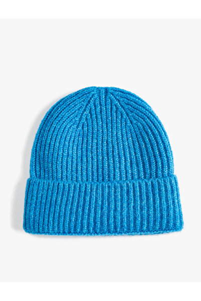 Koton Lastikli Örgü Bere Kenarları Katlı