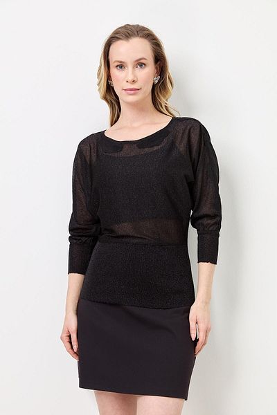 Two Mail Bat Sleeve Knitwear BLACK