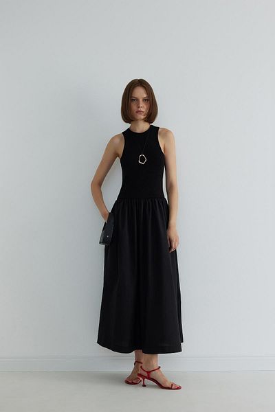Suud Collection Μαύρο φόρεμα Holy Maxi