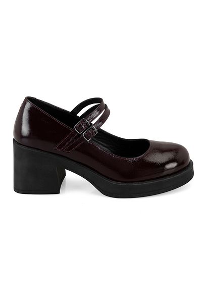Desa Luisa Claret Red Women's Heeled Mary Jane Leather Classic Shoes