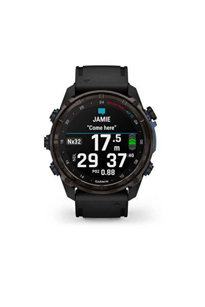 Garmin Descent Mk3i 51 Mm Karbon Gri Dlc Titanyum Siyah Silikon Kayışlı