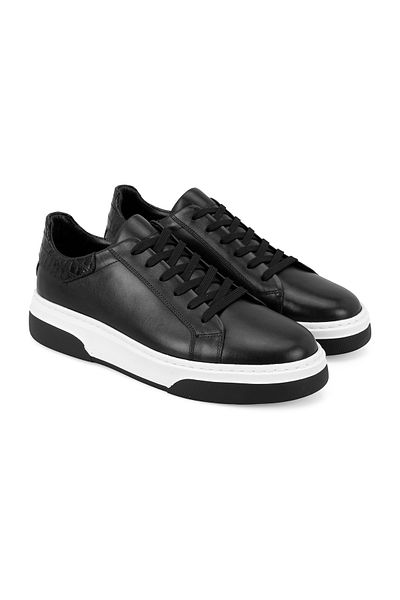 Desa Pantofi sport din piele pentru bărbați Dallin Black