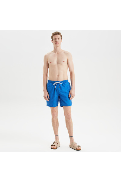 Nautica Erkek Mavi Desenli Deniz Şortu