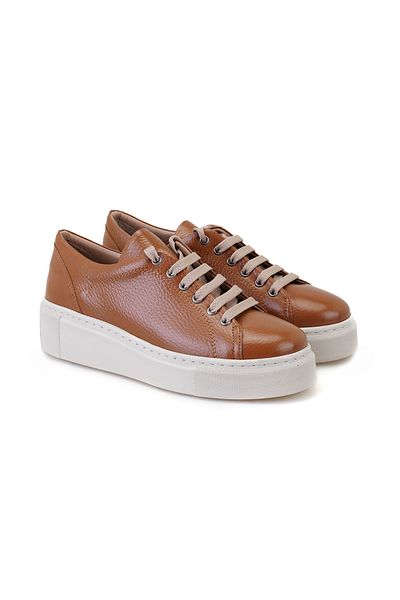 Desa Pantofi sport de damă din piele maronie