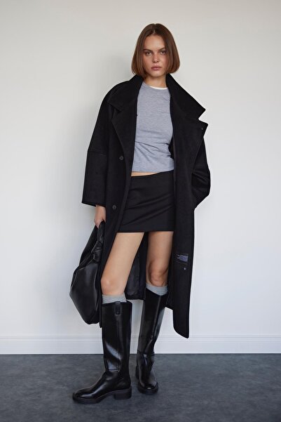 Suud Collection Gray Basic Cotton Slim Fit T-Shirt