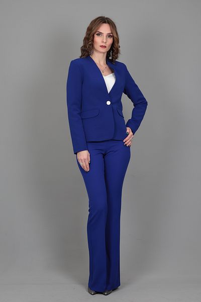 ÖNDER ÖZSOY Single Button Collarless Jacket and Flared Trousers Set - Saks