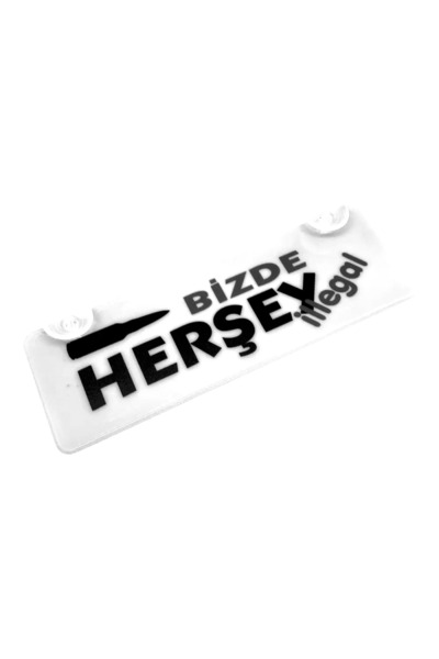 wonderlike Bizde Herşey İllegal Yazılı Sök Tak Dekor Plaka