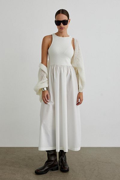 Suud Collection Ecrufarbenes Maxikleid „Holy“