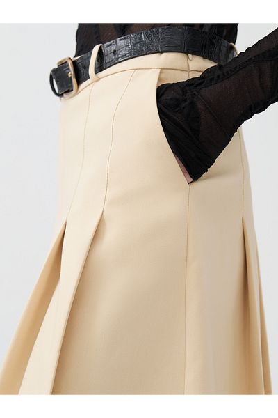 Nocturne Thick Pleated Skirt - Comfortable and Stylish Design